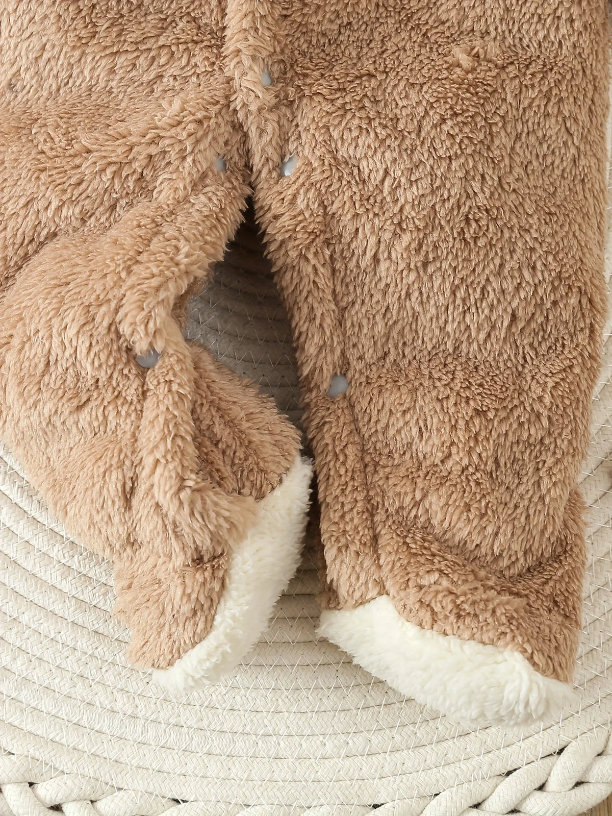Grenouillère bébé en polaire à capuche animalière — LUEA
