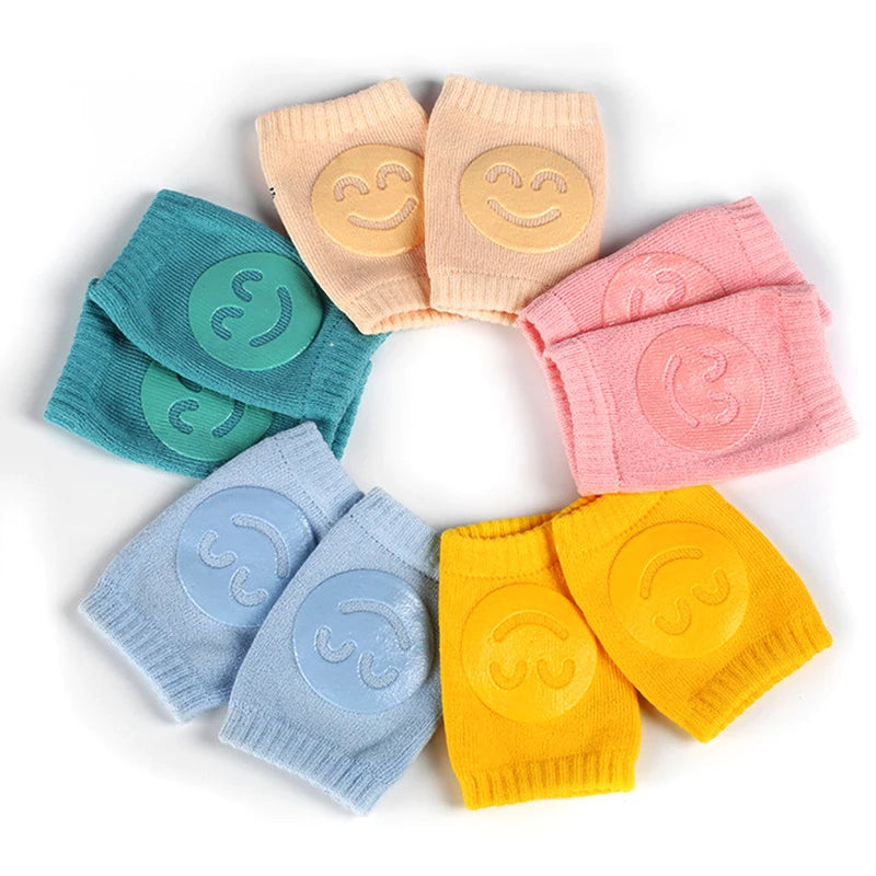 Genouillères Bébé Antidérapantes Smiley – Protection 4 Pattes