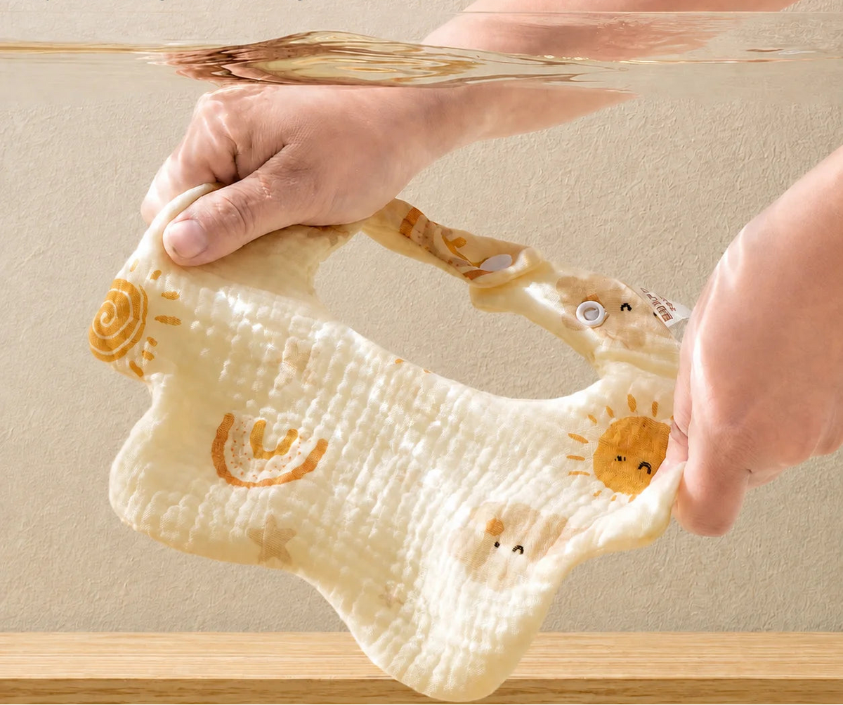 Lot de 4 bavoirs bébé imperméables à boutons-pression – vue 4