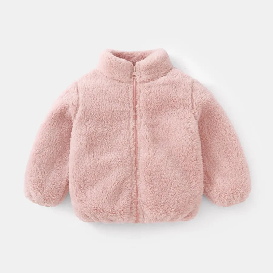 Manteau bébé peluche chaud à capuche, automne-hiver – vue 3