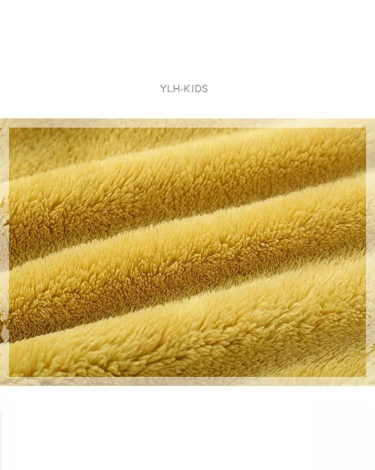 Manteau bébé peluche chaud à capuche, automne-hiver – vue 7