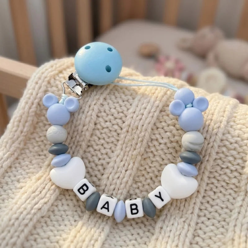 Attache-Tétine Personnalisée au Prénom de Bébé