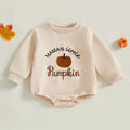 Combinaison bébé sweat brodée citrouille, tenue d'automne – vue 2
