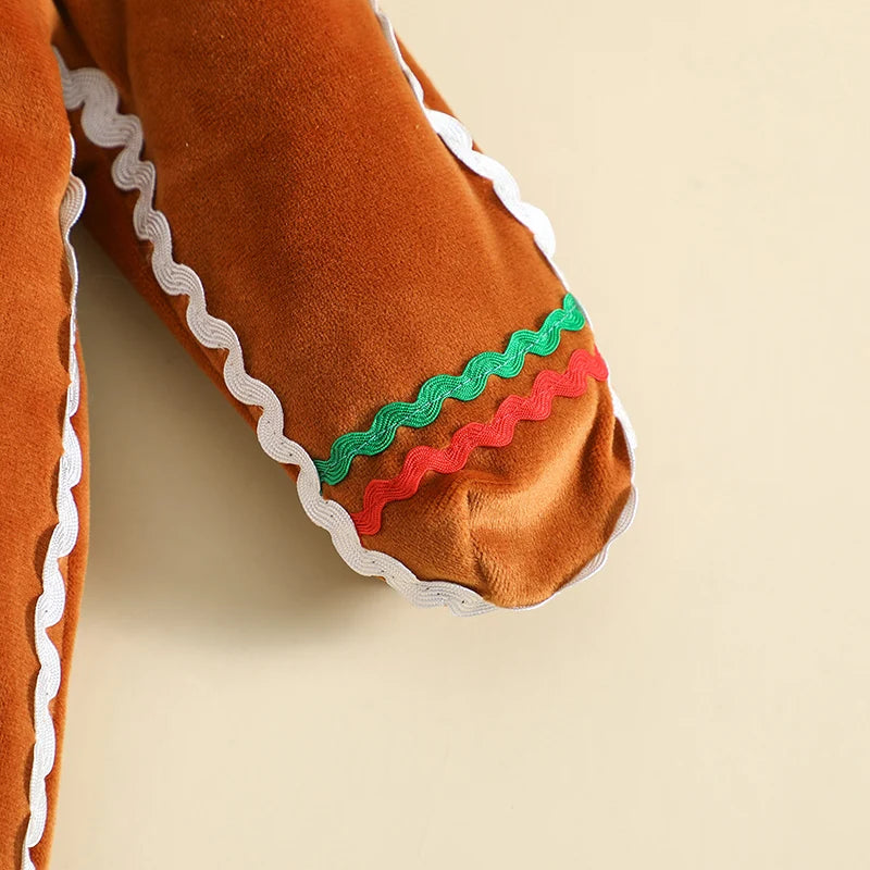 Combinaison bébé pain d'épices avec bonnet — déguisement de Noël LUEA