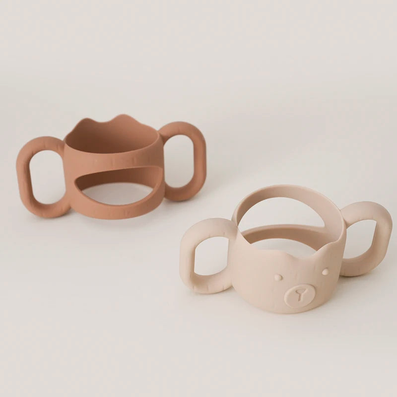 Poignée Biberon en Silicone – Bébé Boit en Autonomie