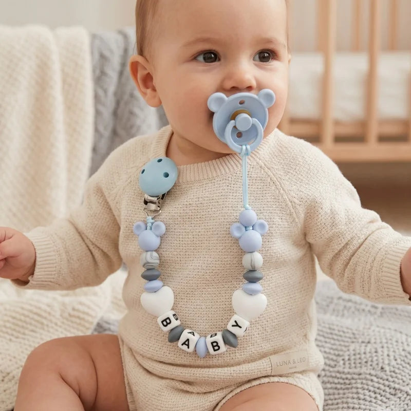 Attache-Tétine Personnalisée au Prénom de Bébé