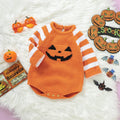 Body bébé tricot citrouille brodée, tenue d'automne – vue 1