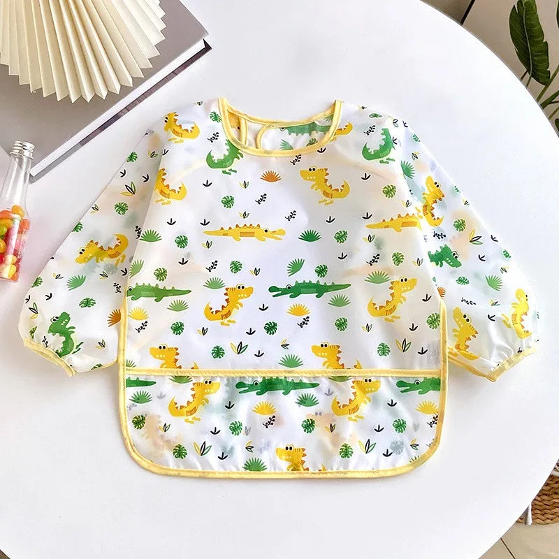 Bavoir bébé imperméable à manches longues, motifs colorés – vue 12