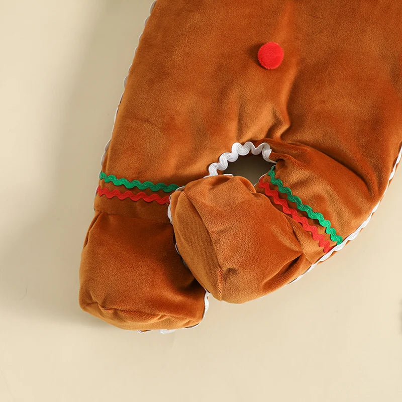 Combinaison bébé pain d'épices avec bonnet — déguisement de Noël LUEA