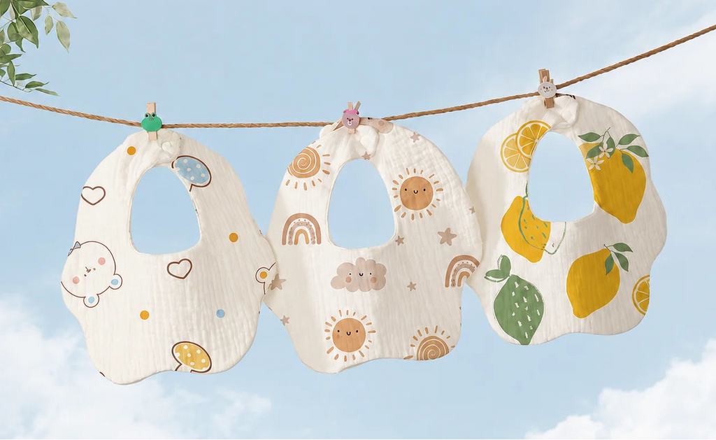 Lot de 4 bavoirs bébé imperméables à boutons-pression – vue 14