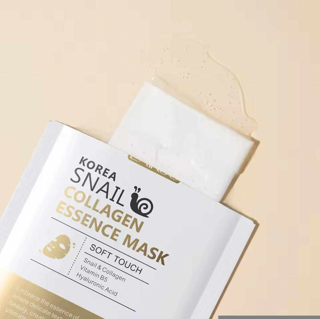 Pack Duo LUÉA — 2 lots de 20 masques visage coréens à l'escargot et au collagène