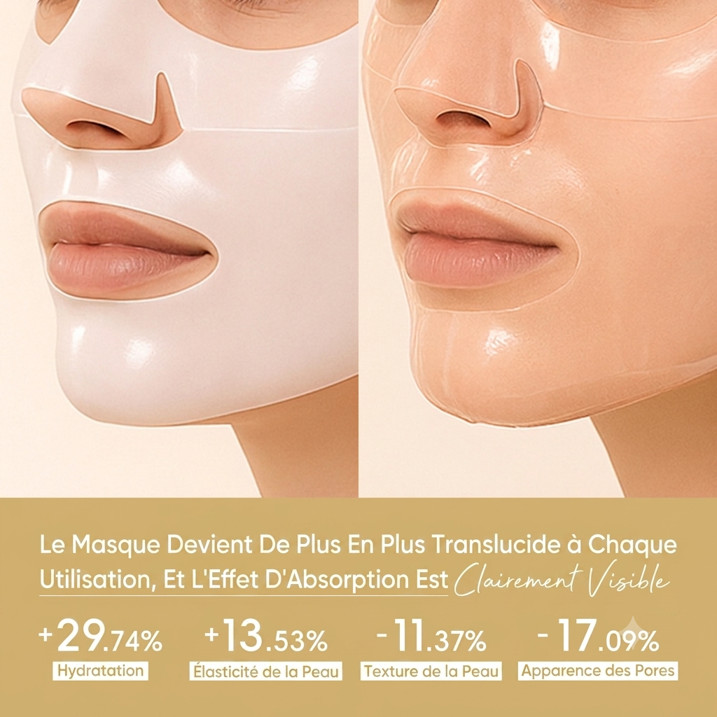 Lot de 20 masques visage coréens LUÉA, soin hydratant et raffermissant