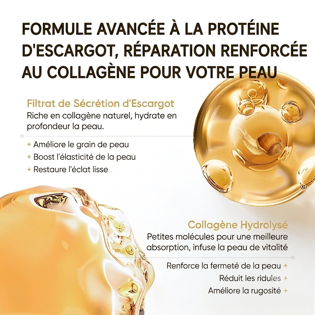 Photo produit du masque visage LUÉA au collagène et à la mucine d'escargot